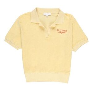 Sporty and Rich Terri cloth yellow tennis shirt like new condition size small